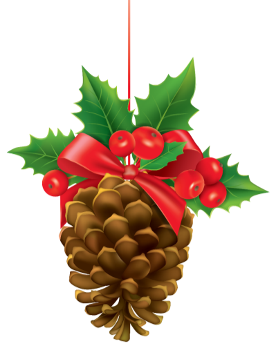 Christmas Pinecone with Mistletoe PNG Clipart Image​ | Gallery Yopriceville  - High-Quality Free Images and Transparent PNG Clipart